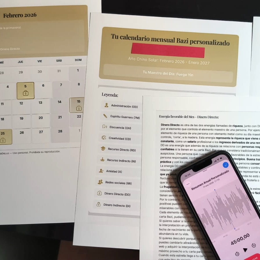 Calendario mensual estratégico personalizado incluido en la promoción